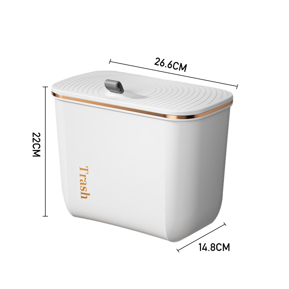 Kitchen Bathroom Hanging Waste Bin with Lid