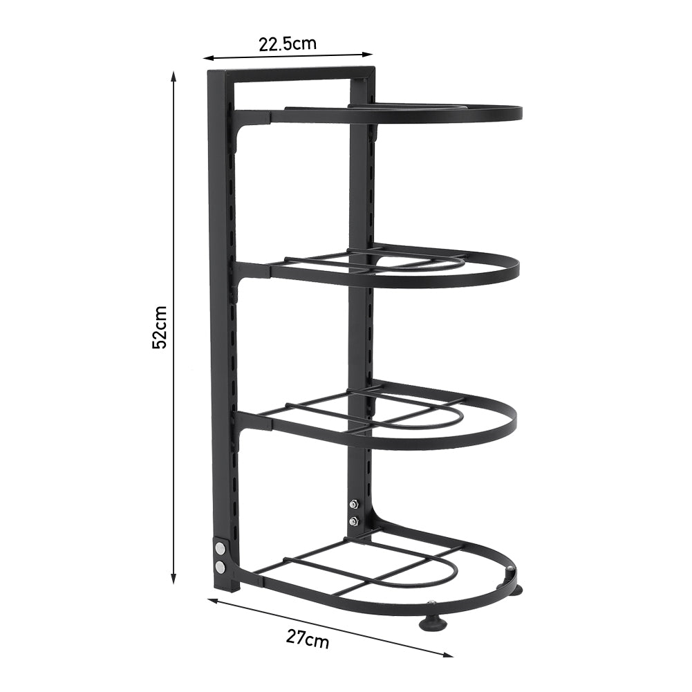 Multi-Tier Adjustable Kitchen Organizer Rack for Pot Pan