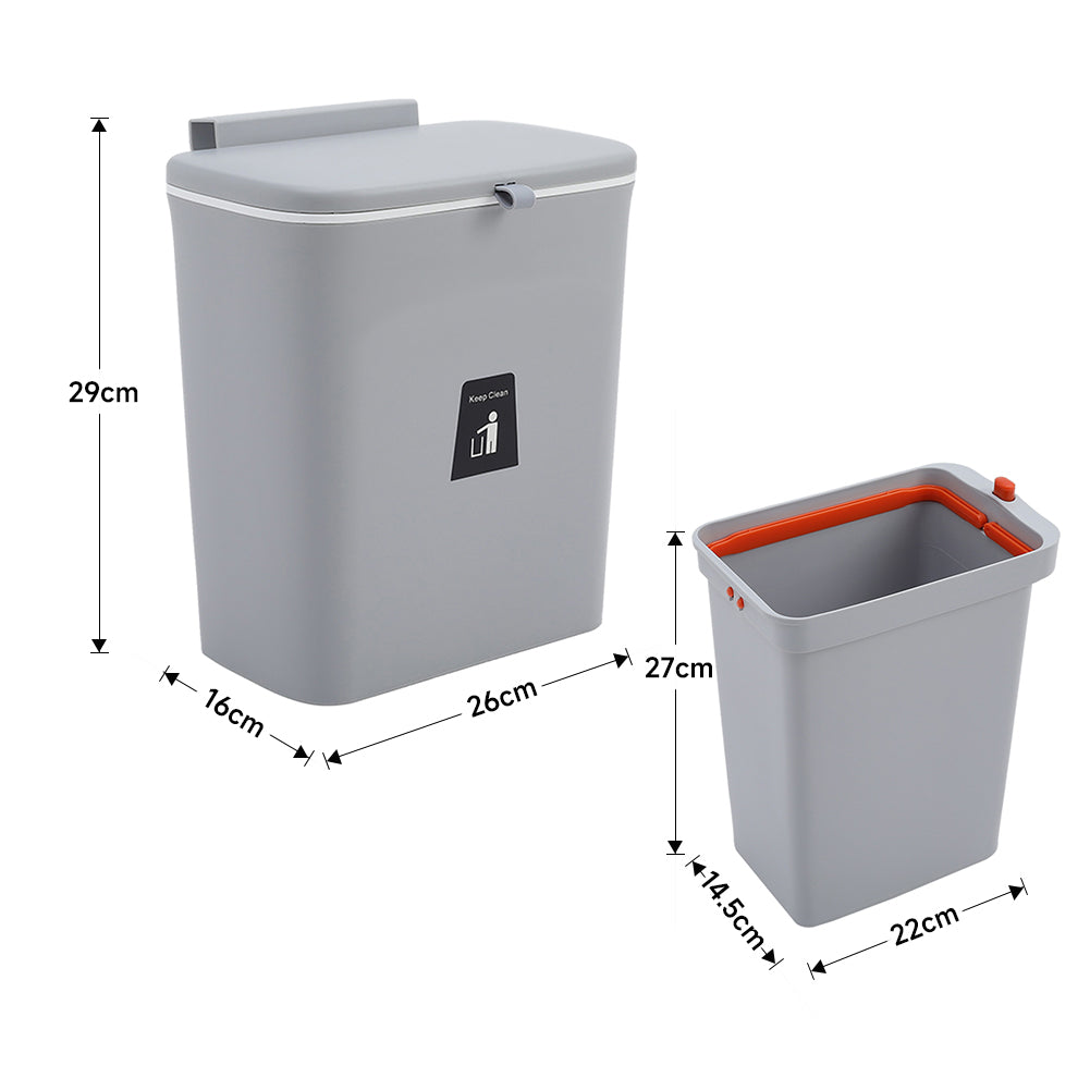 Kitchen 9L Compost Bin Hanging Trash Can