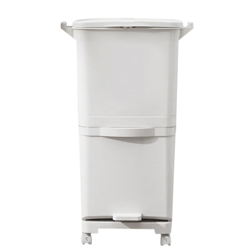 38L Rubbish Dustbin Recycling Bin Rubbish Trash Home Kitchen White