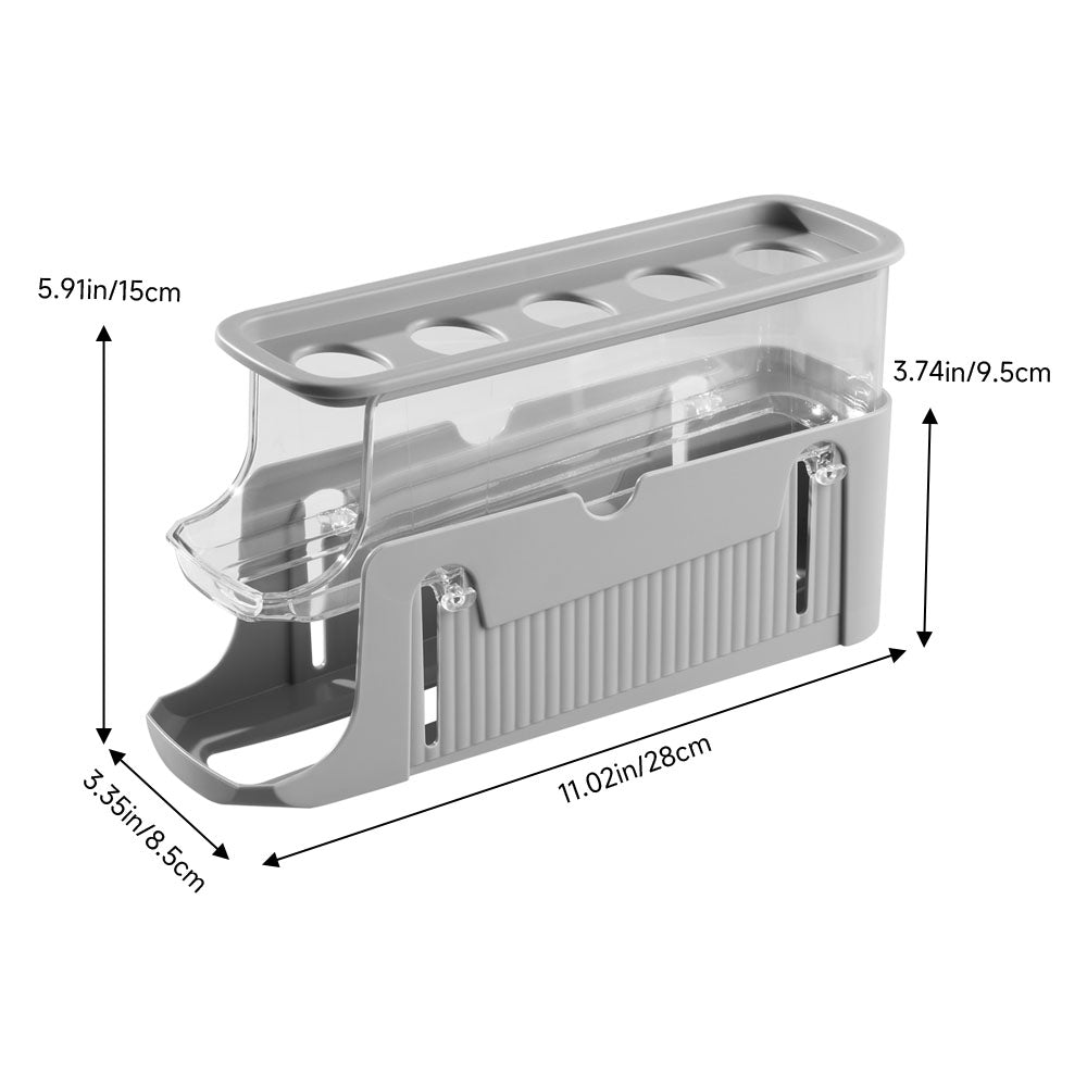 3-Layer Expandable Scrolling Egg Holder Storage Rack
