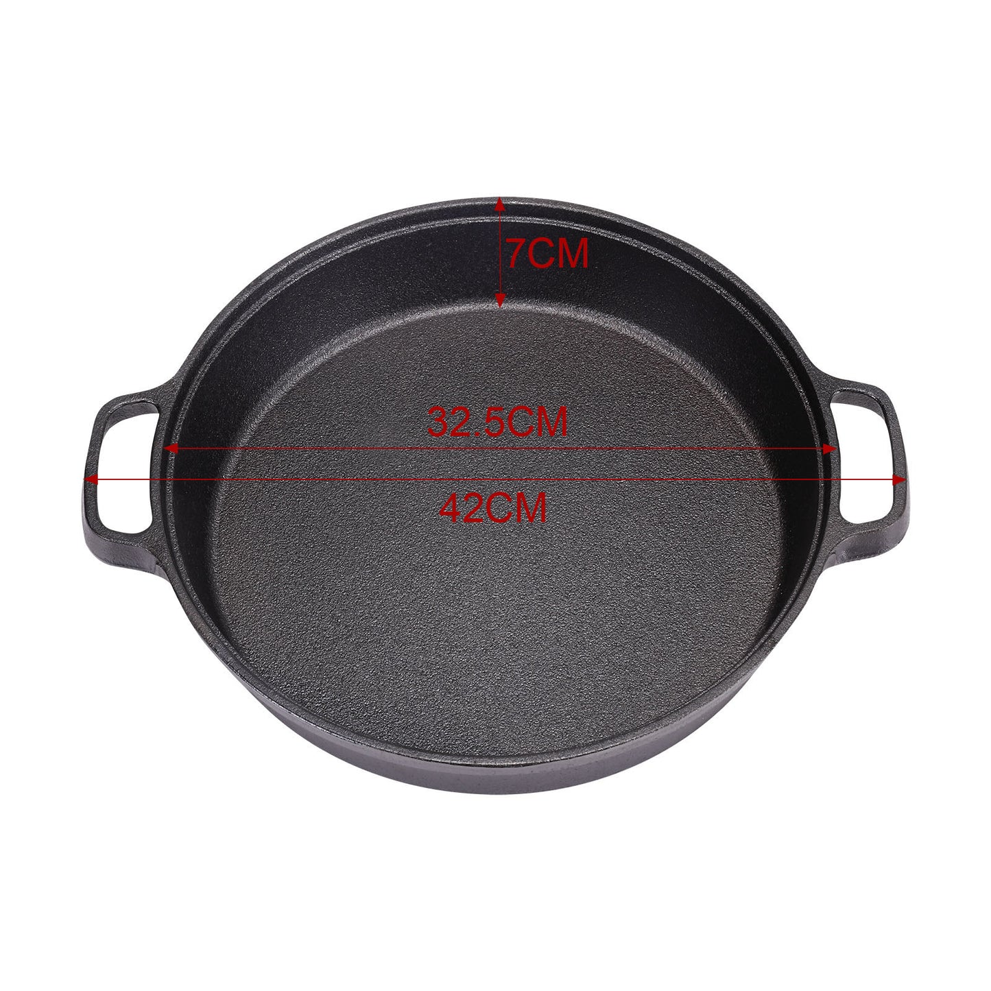 32cm Black Pre-Seasoned Cast Iron Pan Fry Pan