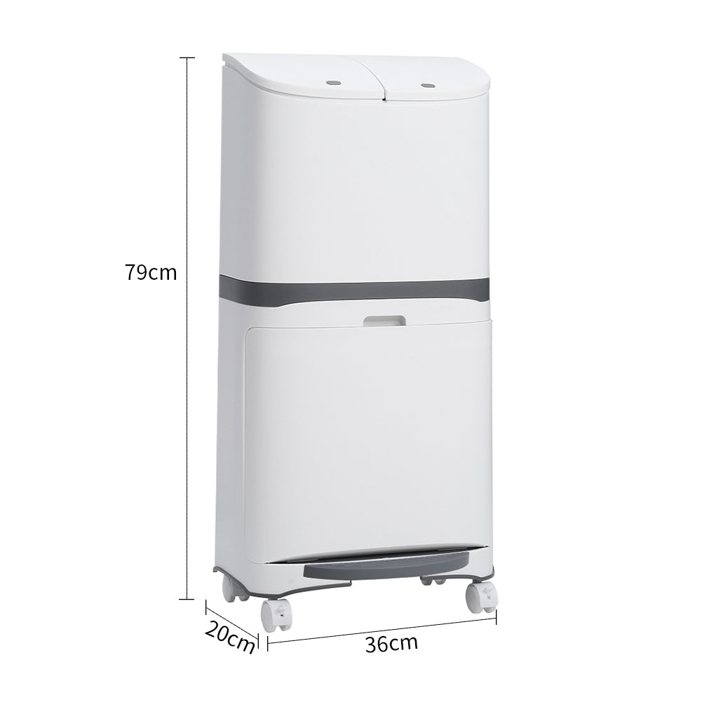 48 Litre Step on Recycling Rubbish Bin Double Layer Pedal Bin