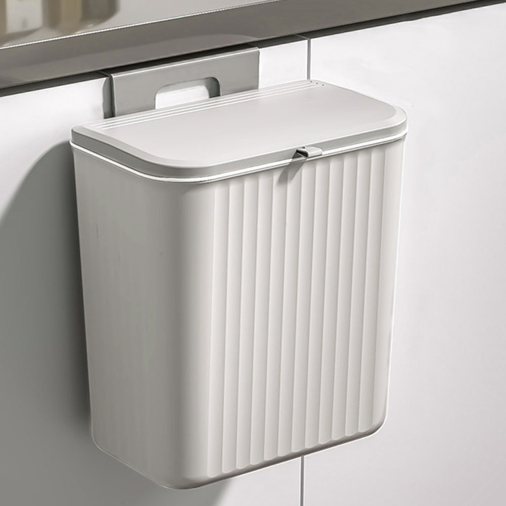 9L Hanging Rubbish Bin for Kitchen Bathroom With Lid