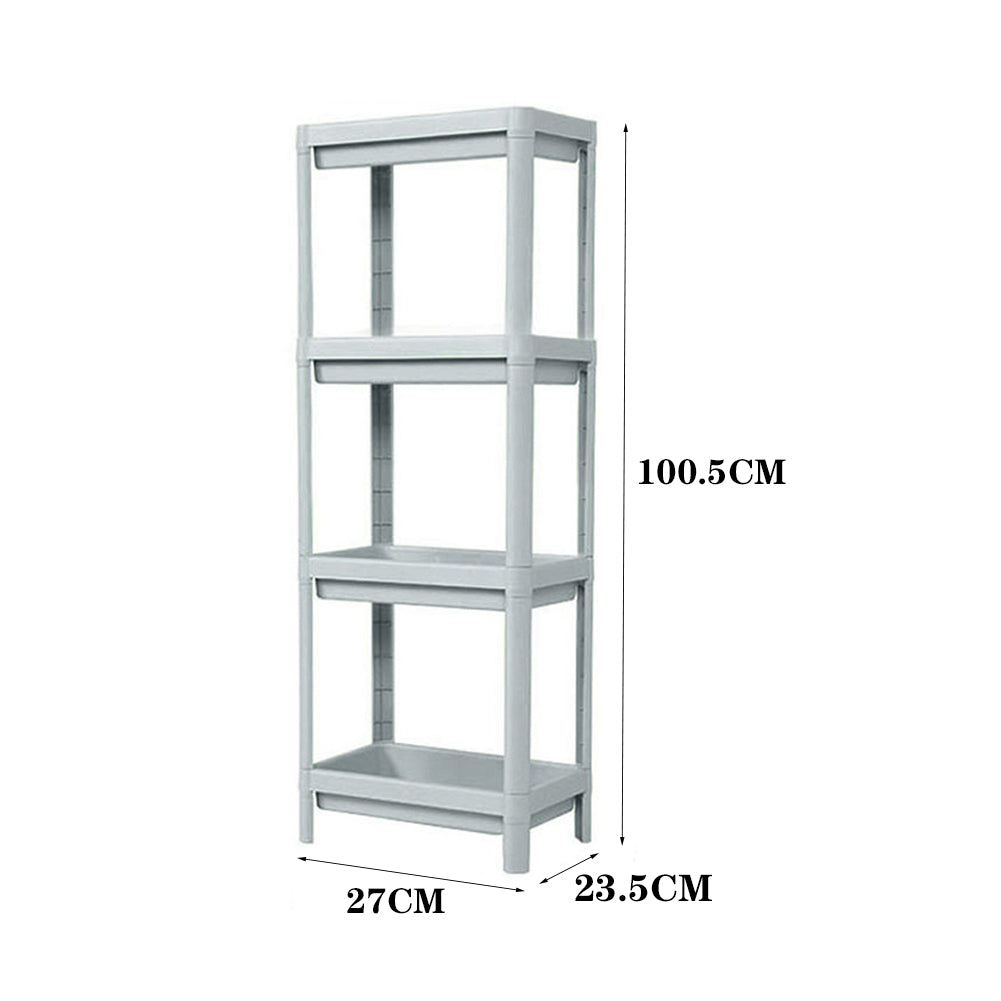 4 Layers Freestanding Plastic Corner Storage Rack for Bathroom Kitchen