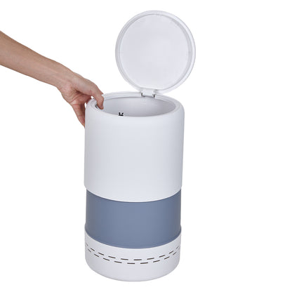 12.3L White Freestanding Bagging Rubbish Bin