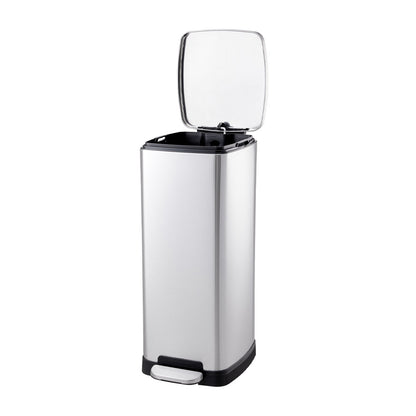 30L Stainless Steel Step Open Trash Can