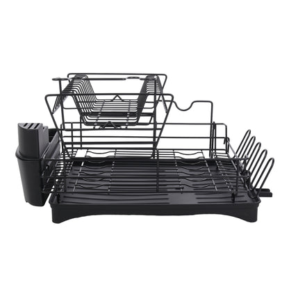 Multifunctional 2 Tier Detachable Dish Drainer Rack