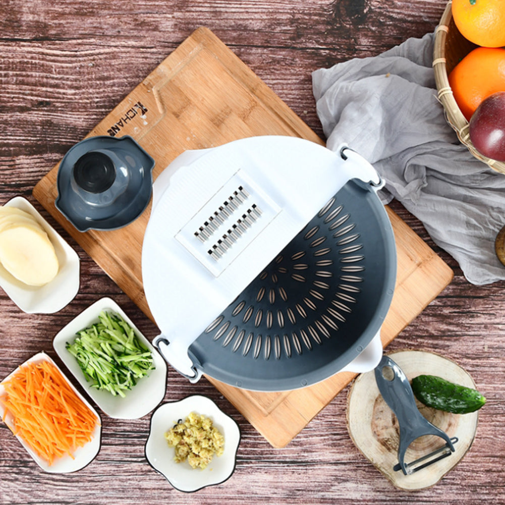 Multi-Function Vegetable Grater Set with Drain Basket