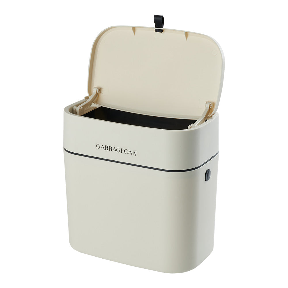 Hanging Trash Bin with Lid Kitchen Garbage Can