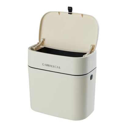 Hanging Trash Bin with Lid Kitchen Garbage Can