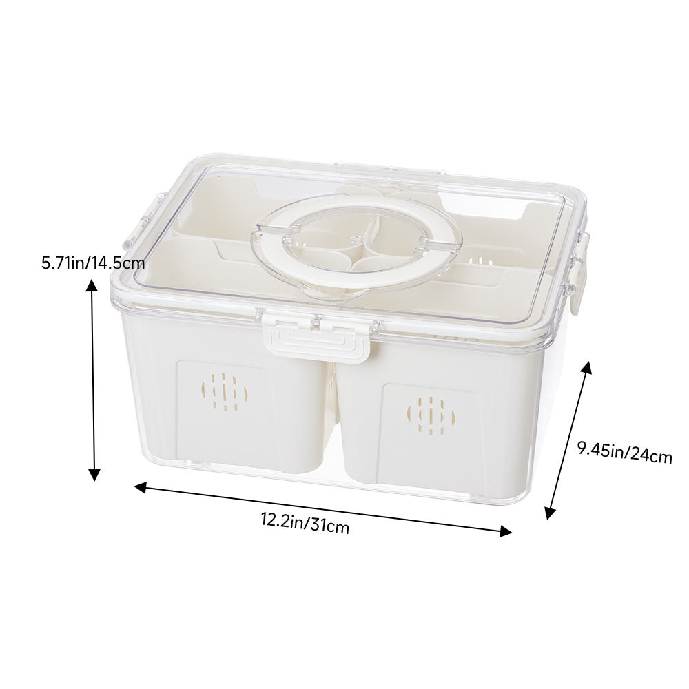 Fridge Storage Container with Four Removable Compartments