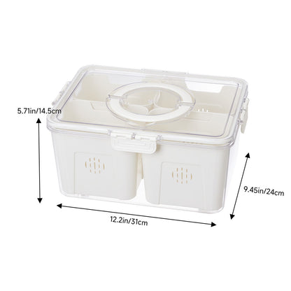 Fridge Storage Container with Four Removable Compartments