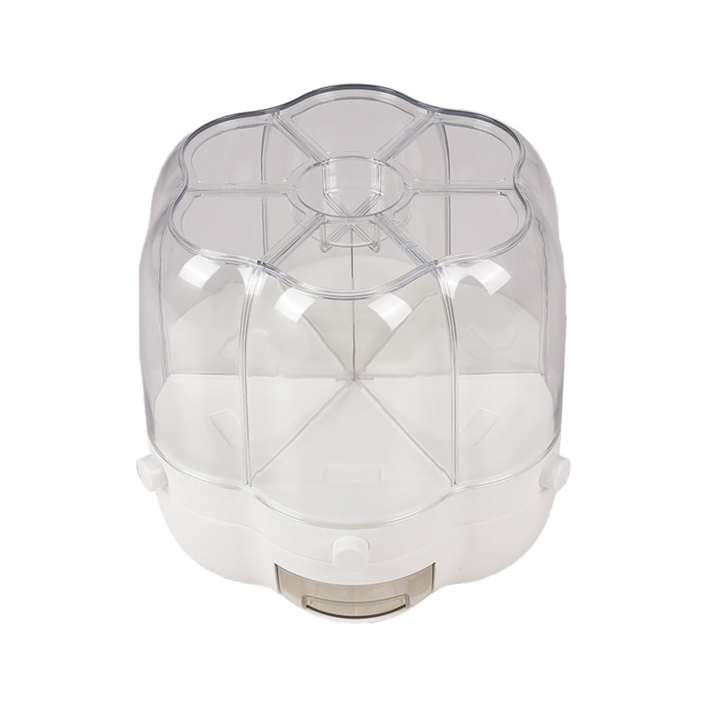 6-Gird Round Cereal Dispenser Organizer for Kitchen