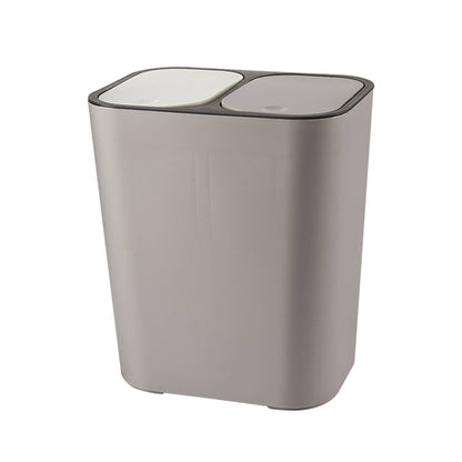 Kitchen 15L Rubbish Dustbin Double Section Recycling Bin