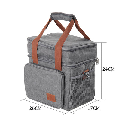 Double Deck Leakproof Insulated Lunch Tote