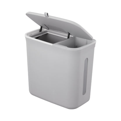 Hanging Dry Wet Separation Kitchen Trash Bin with Lid