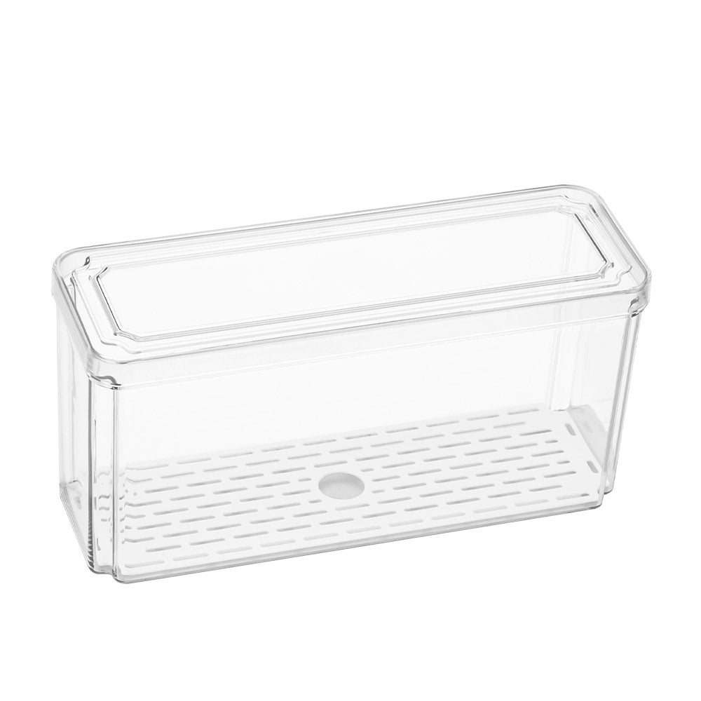 Set of 10 Stackable Clear Fridge Organisers Storage Boxes