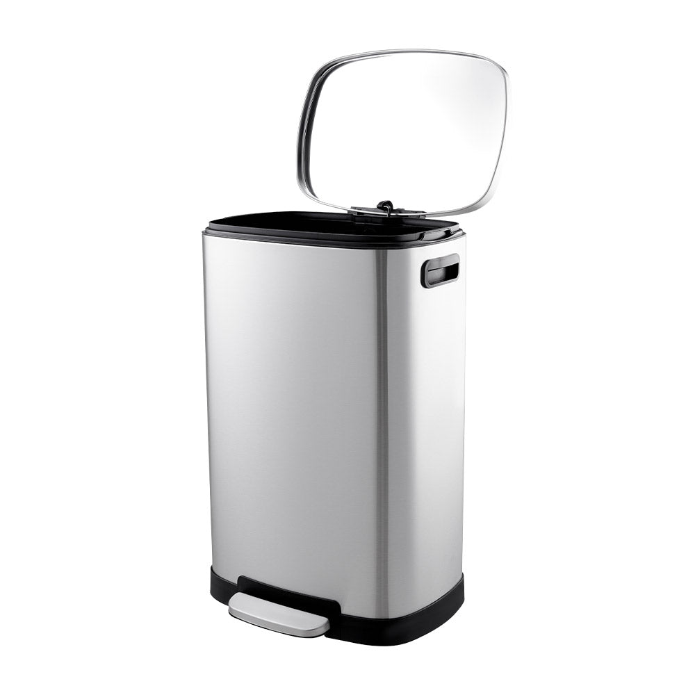 50L Stainless Steel Step Open Trash Can