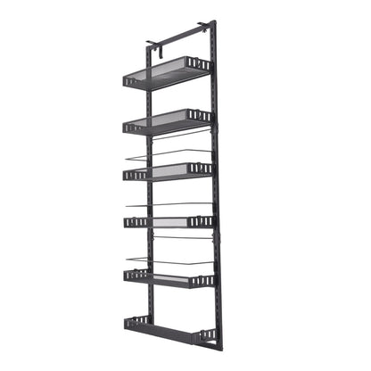 Black Steel Over-the-Door Kitchen Pantry Organizer
