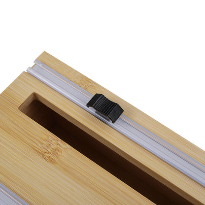 2-tier Bamboo Wall Mounted Wrap Dispenser with Cutters