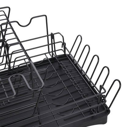Multifunctional 2 Tier Detachable Dish Drainer Rack