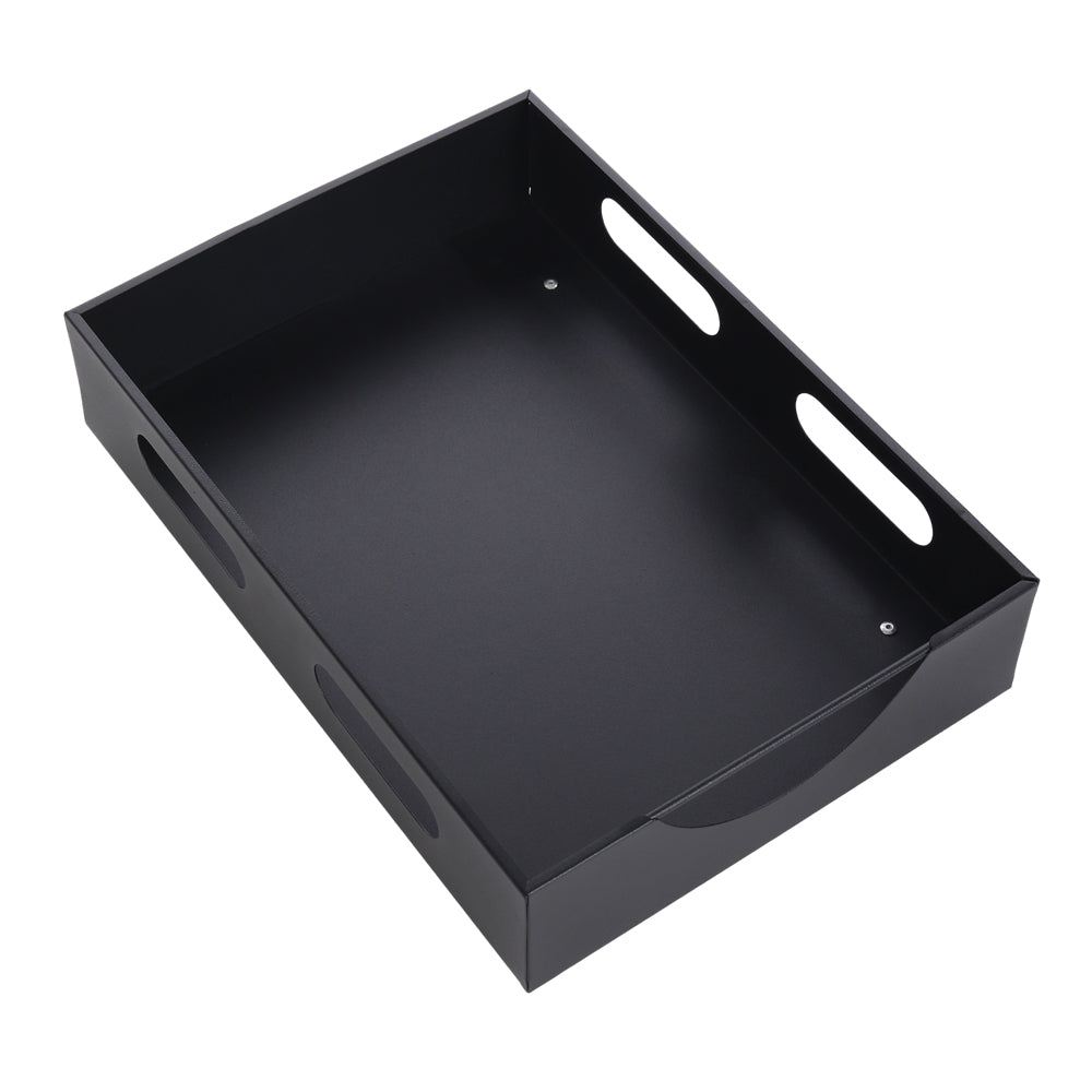 Black Steel Cabinet Pull-Out Bowl Rack