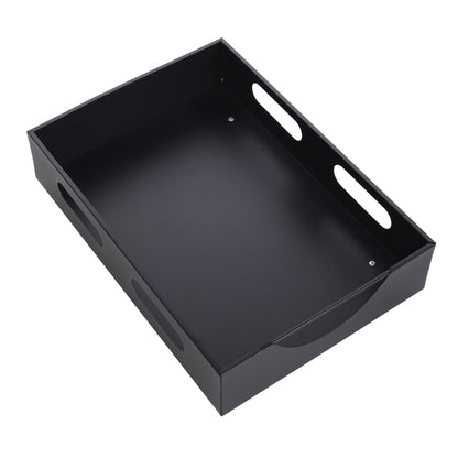 Black Steel Cabinet Pull-Out Bowl Rack