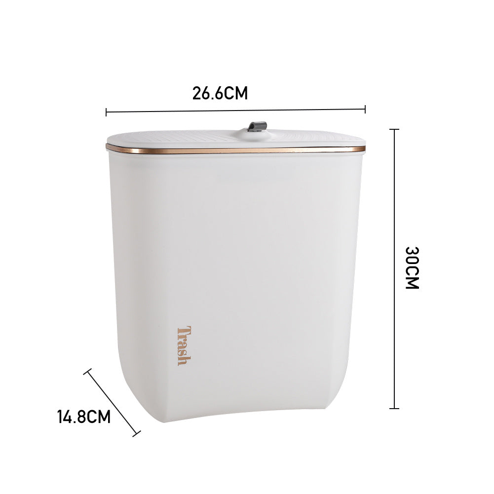 Kitchen Bathroom Hanging Waste Bin with Lid
