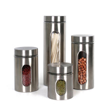 Set of 4 Stainless Steel Food Storage Containers