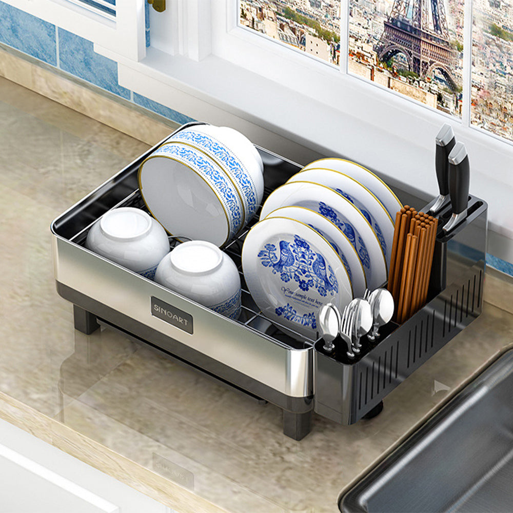 Stainless Steel Dish Drainer Rack Kitchen Organiser