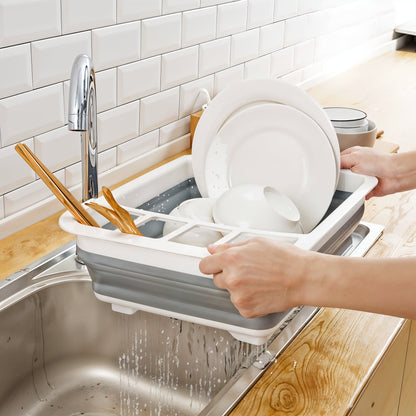 Plastic Collapsible Dish Rack Drainer
