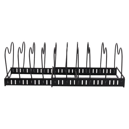Expandable Pot Pan Lid Rack Pan Organiser with 10 Dividers