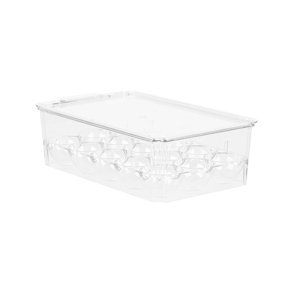 Stackable Clear Fridge Organisers Storage Boxes Set