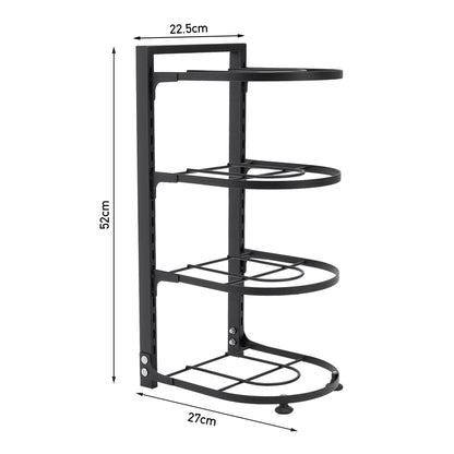 Multi-Tier Adjustable Kitchen Organizer Rack for Pot Pan