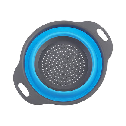 Collapsible Kitchen Silicone Colander Strainer Bowl