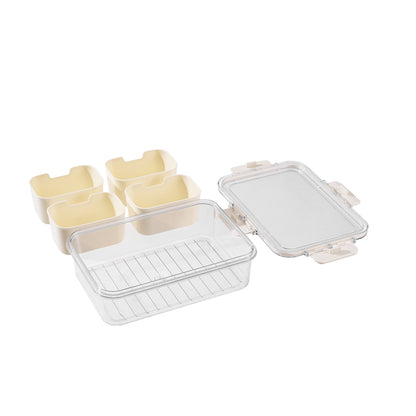 Fridge Storage Container with Four Compartments