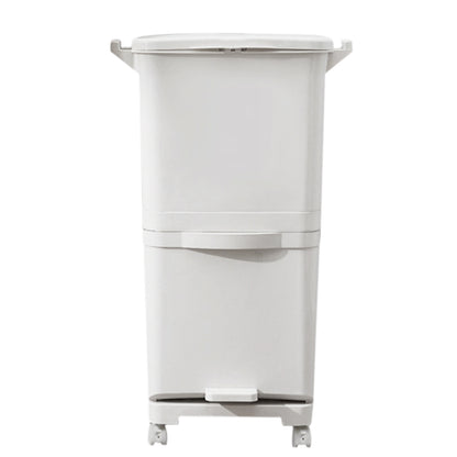 38L Rubbish Dustbin Recycling Bin Rubbish Trash Home Kitchen White