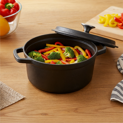 20cm Mini Cast Iron Dutch Pot with Lid