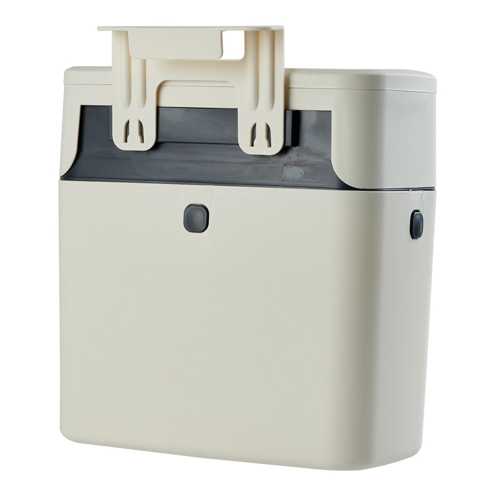 Hanging Trash Bin with Lid Kitchen Garbage Can