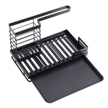 Black Steel Kitchen Sink Caddy Organizer