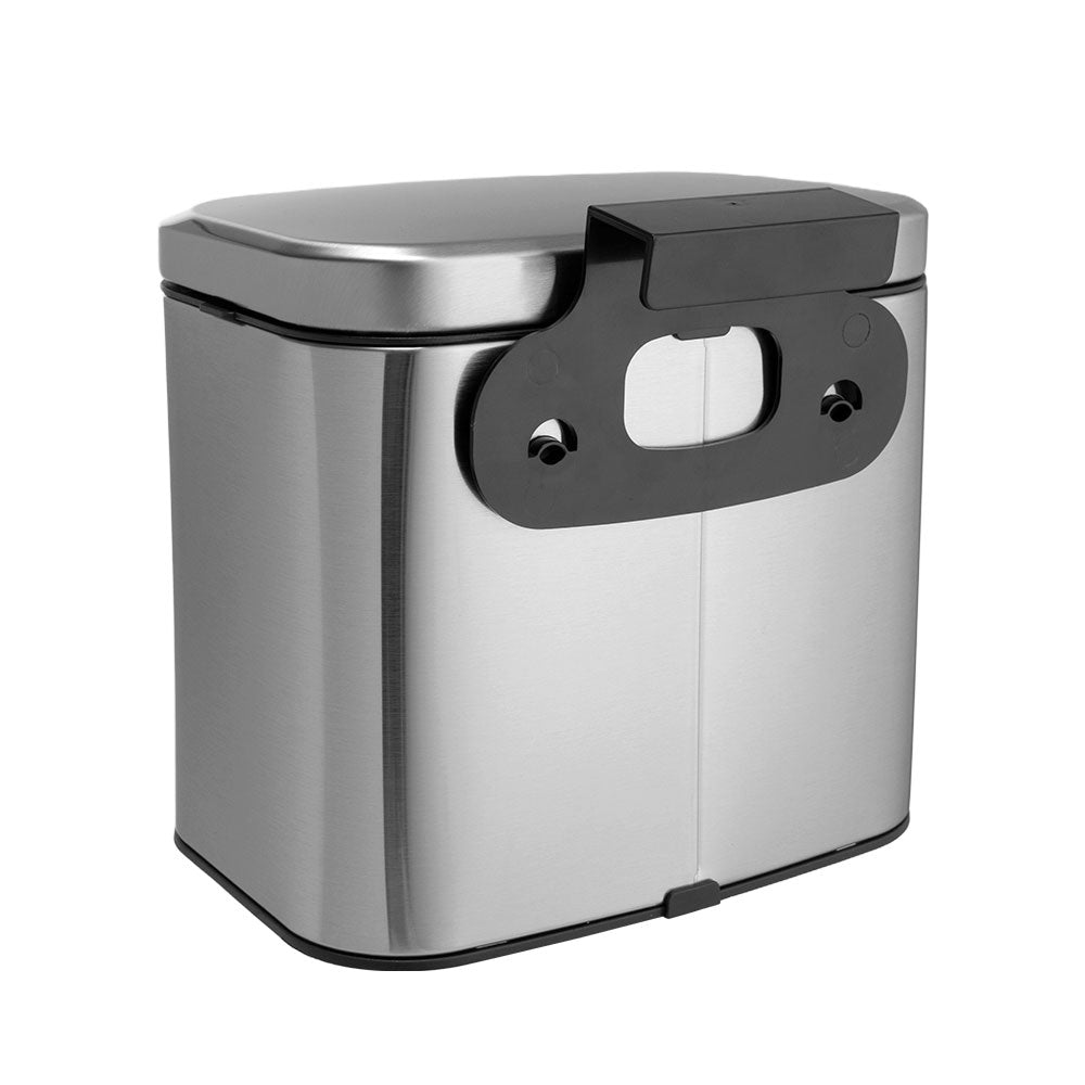 4L Stainless Steel Hanging Trash Bin with Lid Kitchen Garbage Can