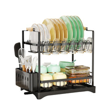 2-Tier Dish Drainer with Utensil Holder