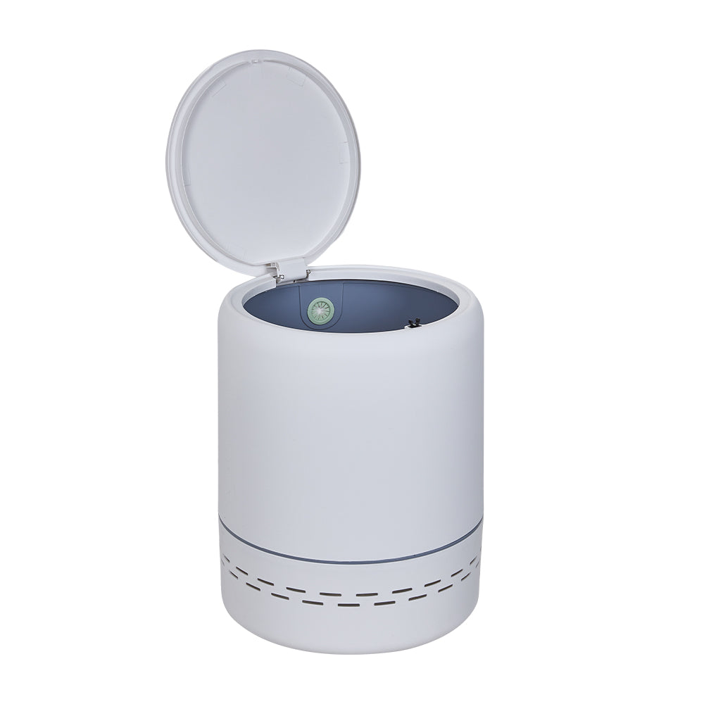 12.3L White Freestanding Bagging Rubbish Bin