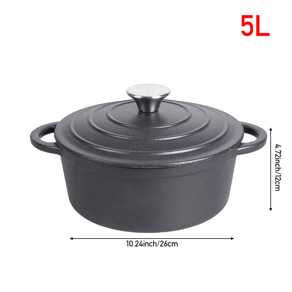 5L Enameled Cast Iron Dutch Oven Pot with Lid