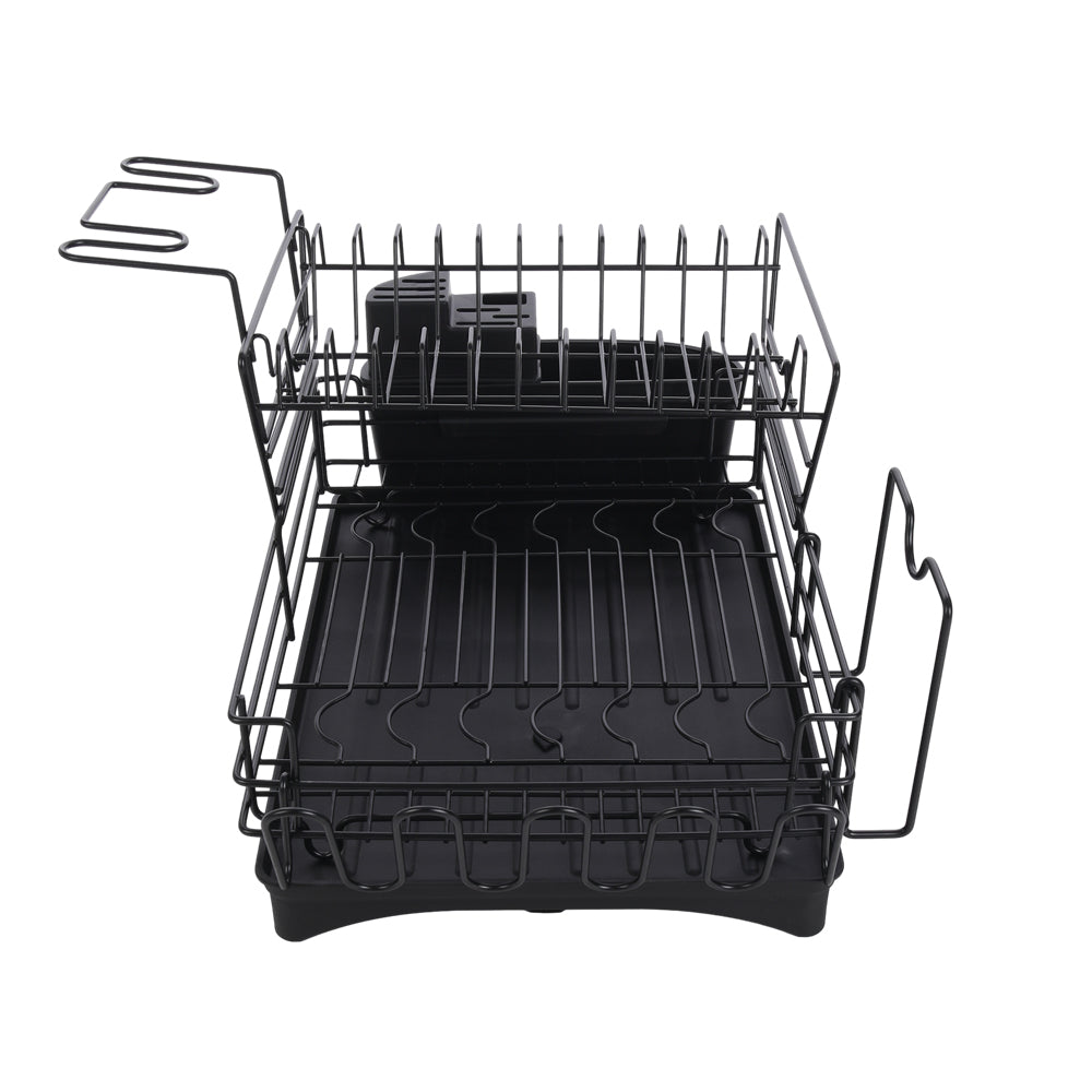 Multifunctional 2 Tier Detachable Dish Drainer Rack