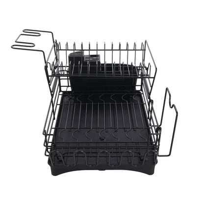 Multifunctional 2 Tier Detachable Dish Drainer Rack
