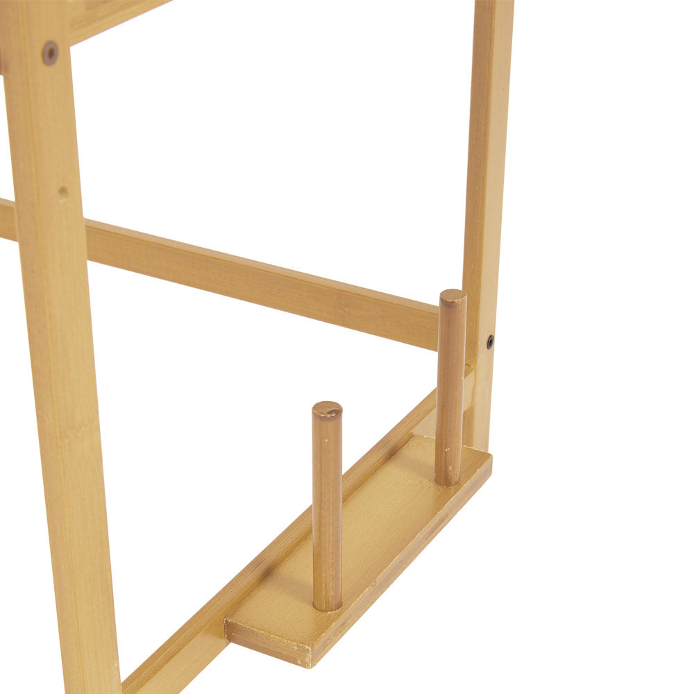 Wooden Spice Rack Organizer with Hooks