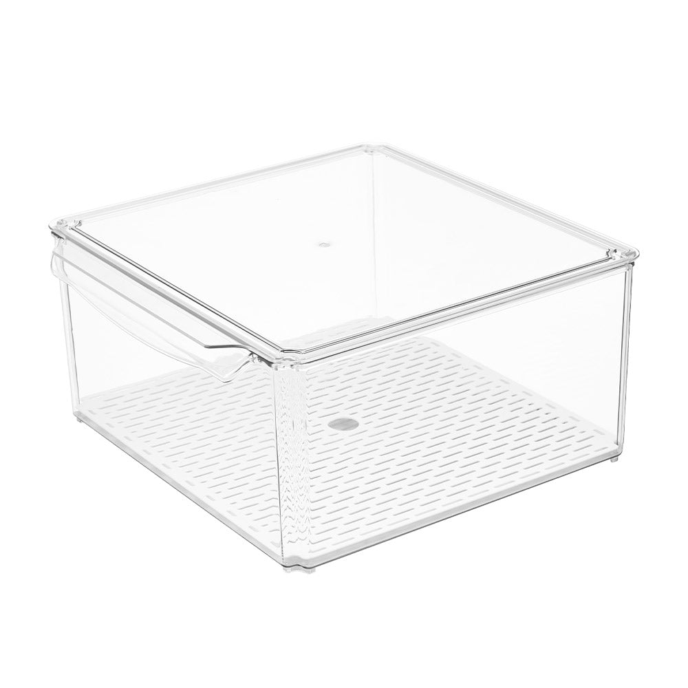Set of 10 Stackable Clear Fridge Organisers Storage Boxes