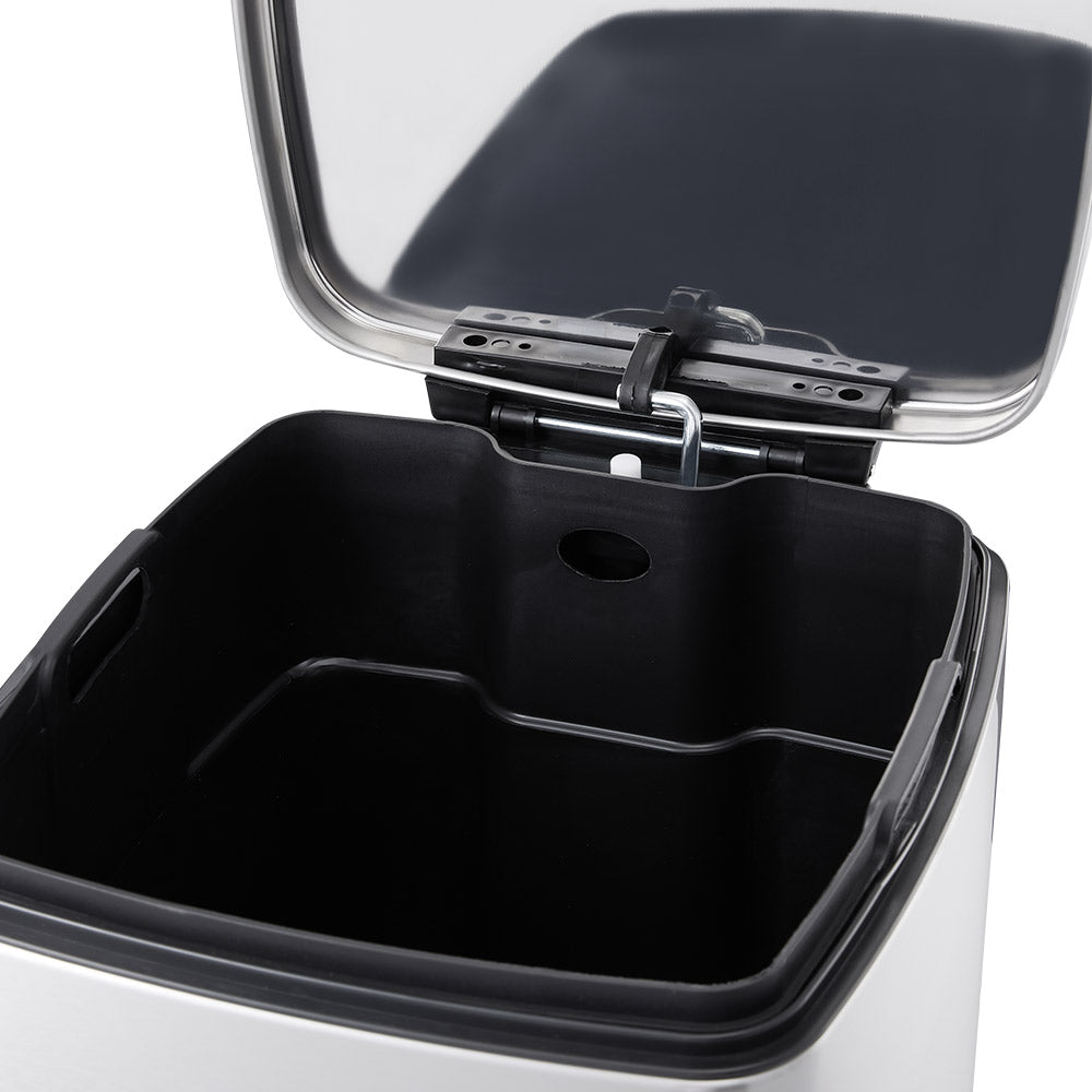 30L Stainless Steel Step Open Trash Can